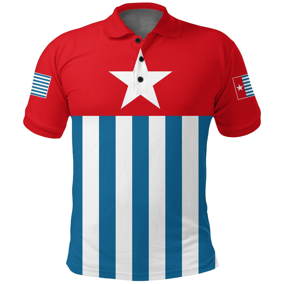 West Papua Polo Shirt Morning Star Flag LT4