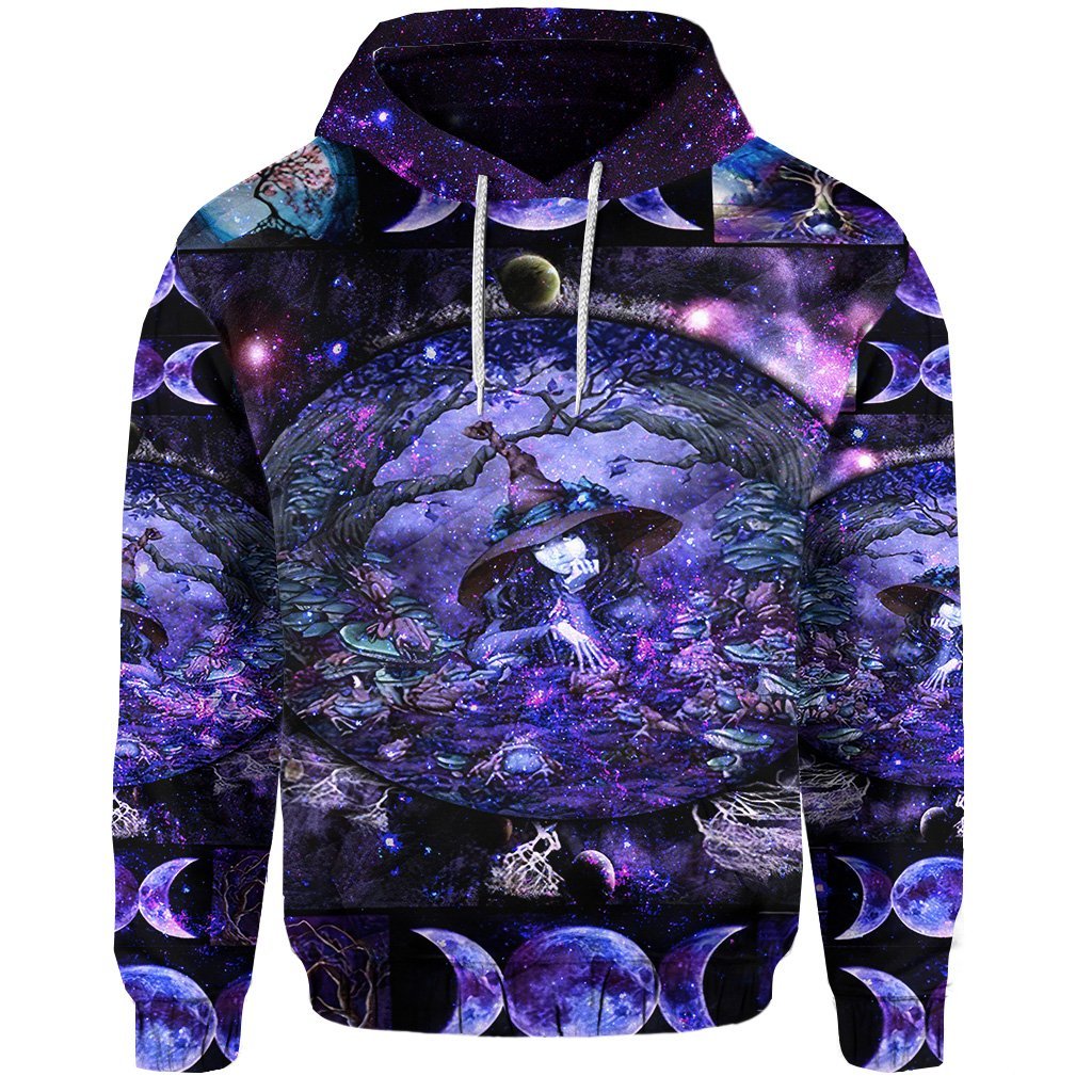 Wicca Tree Of Life With Witch Hoodie Simple Vibes LT8