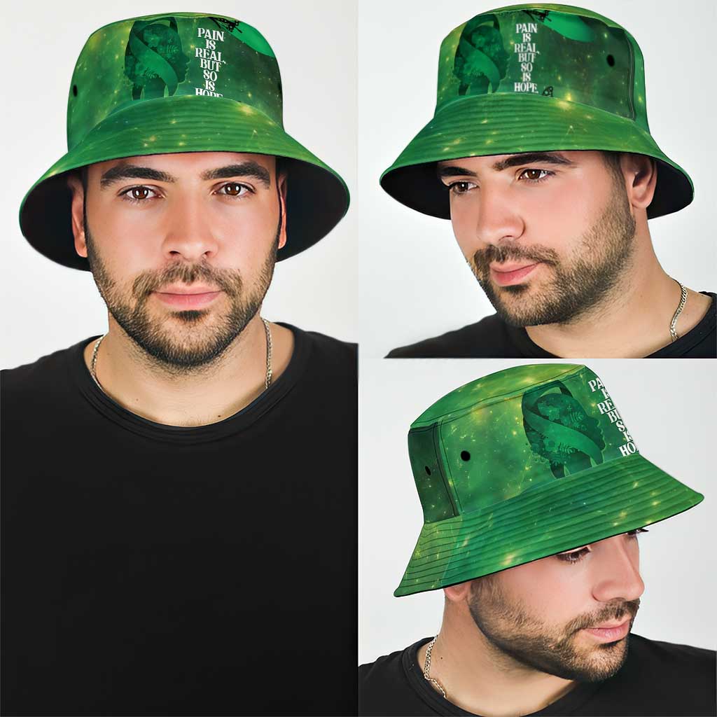 World Mental Health Awareness Month Bucket Hat Warriors Brave Strong Galaxy Vibes LT14