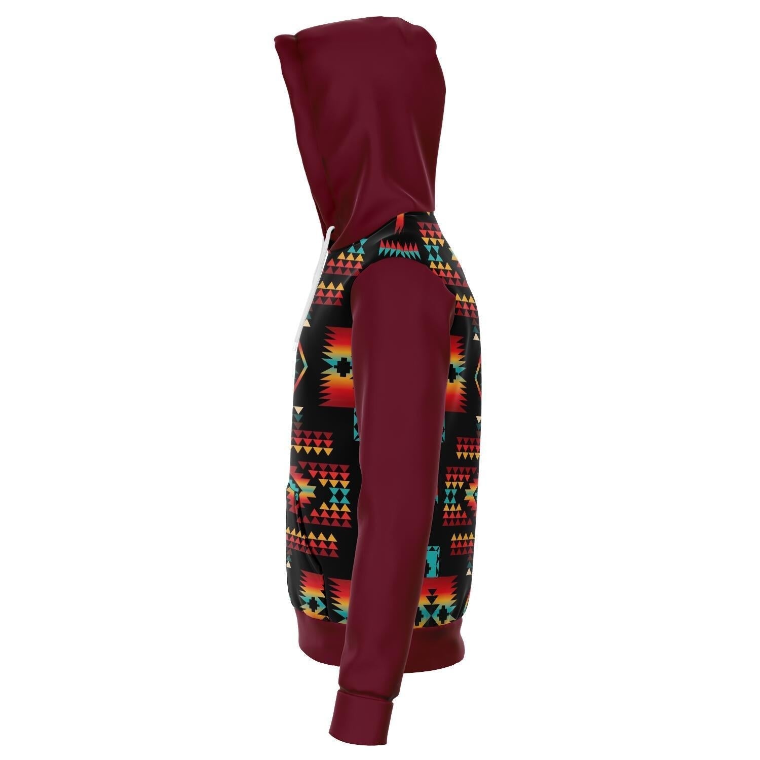 Red Plum Native Tribes Pattern Native American All Over Hoodie LT10