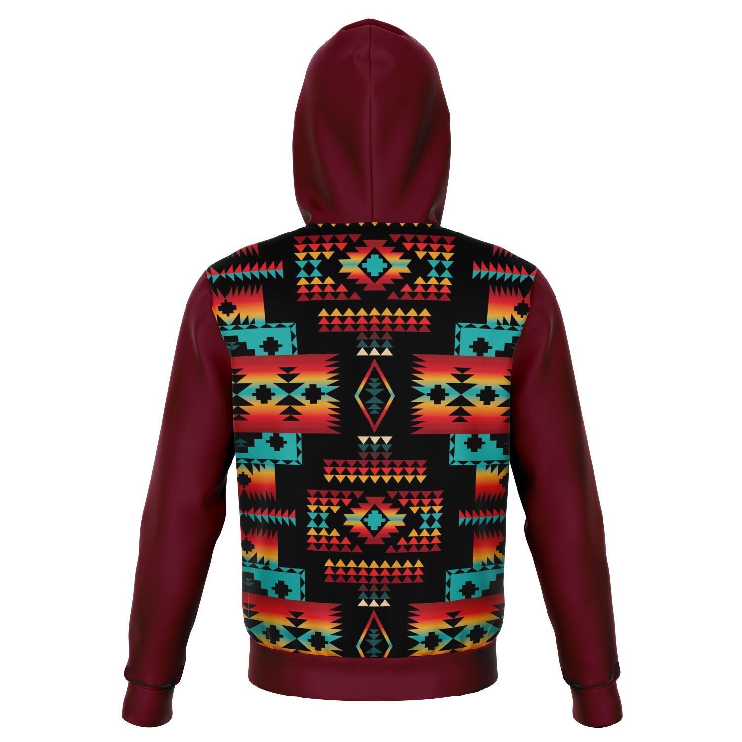 Red Plum Native Tribes Pattern Native American All Over Hoodie LT10