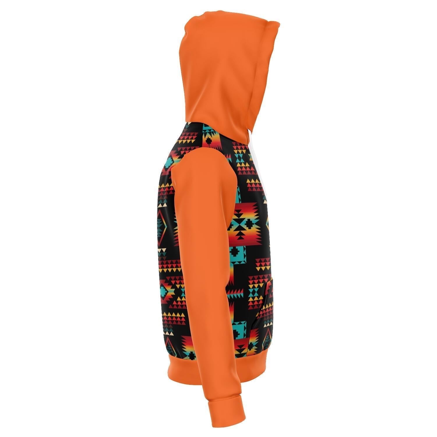 Orange Native Tribes Pattern Native American All Over Hoodie LT10