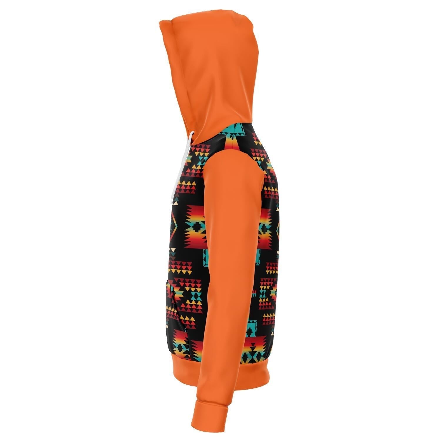 Orange Native Tribes Pattern Native American All Over Hoodie LT10