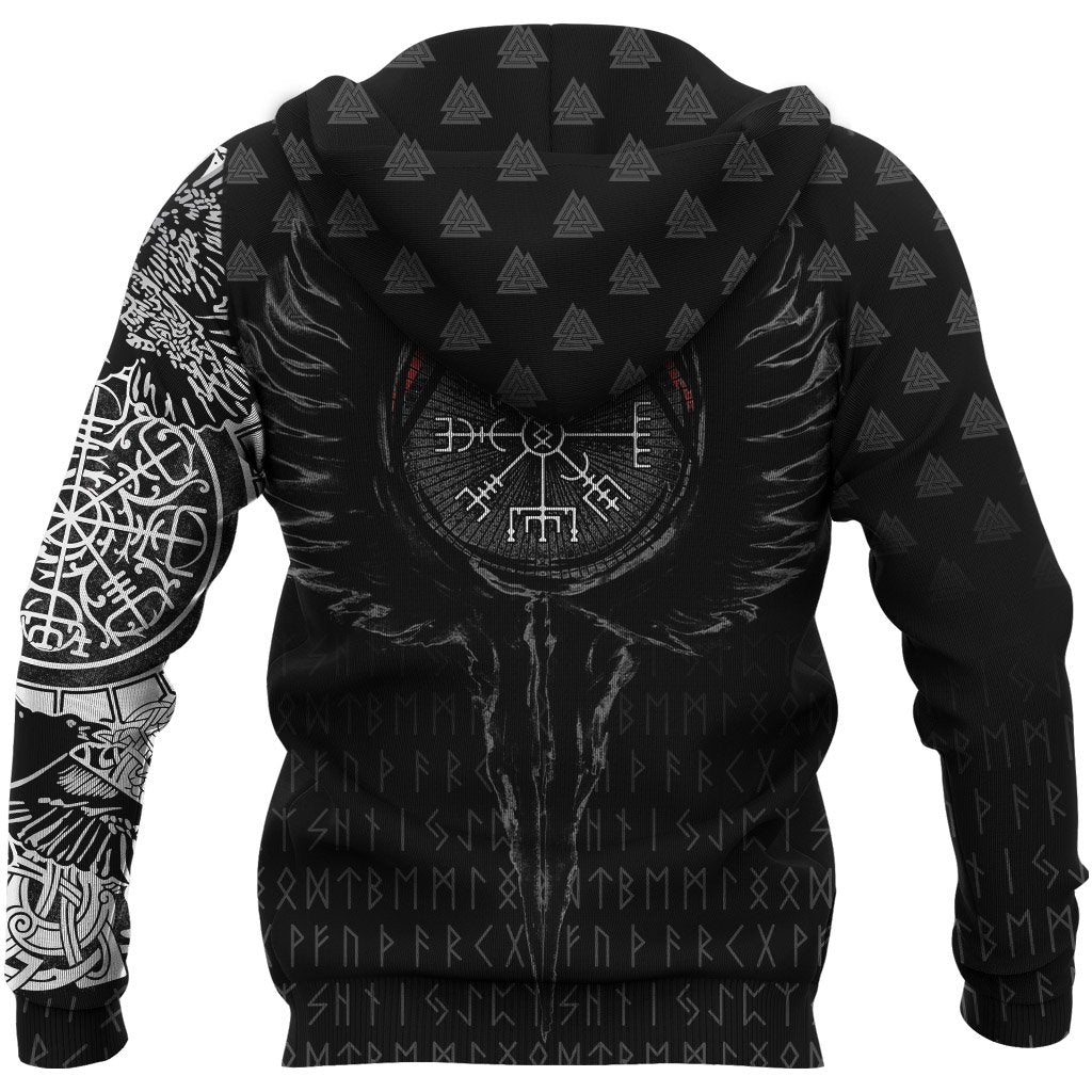Viking Hoodie Old Norse Odin Tattoo RLT12