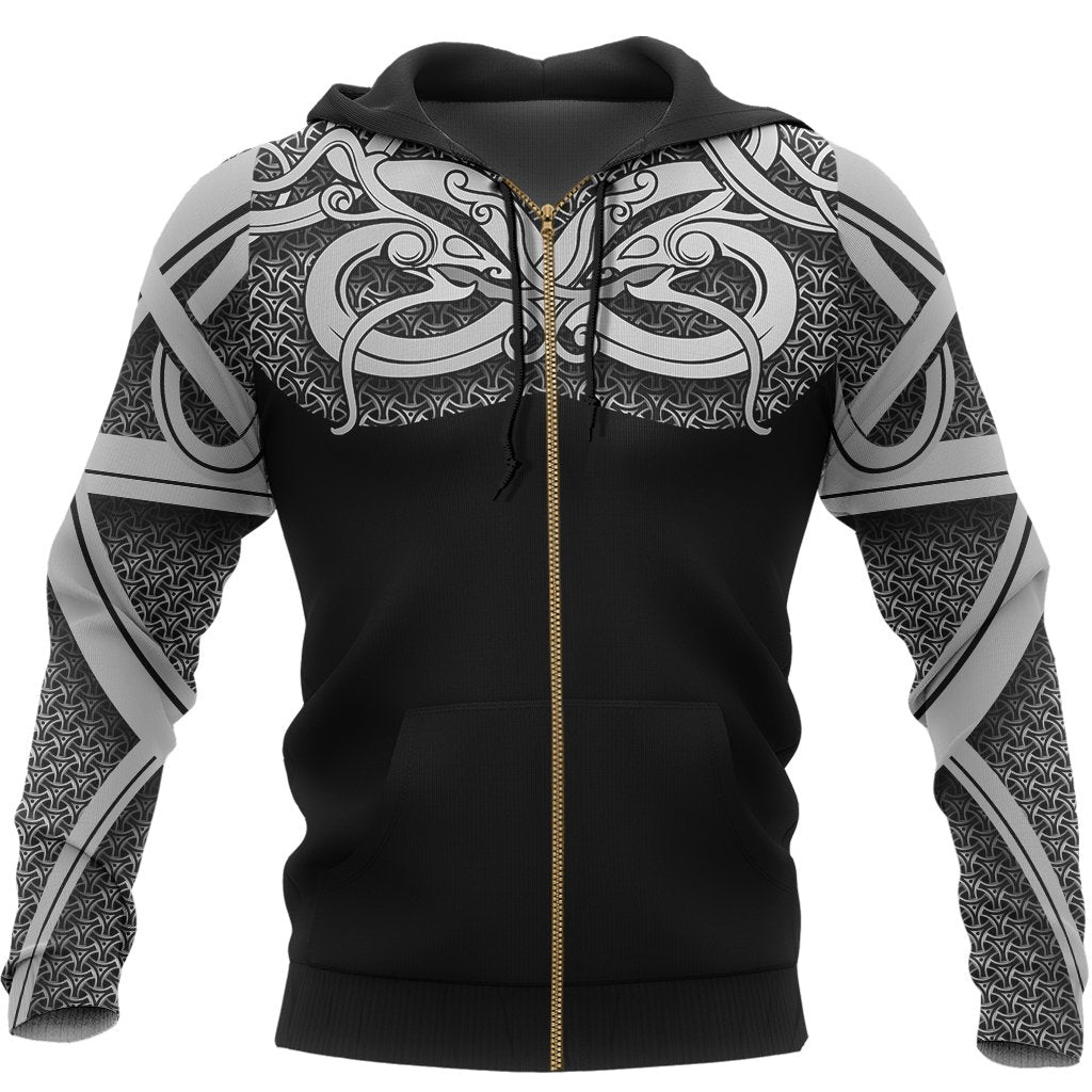 Viking Hoodie Best Viking Tattoo (Zip) RLT12