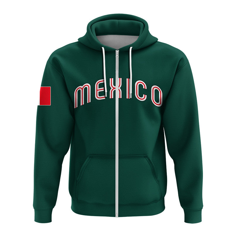 Custom Baseball 2023 Mexico Hoodie Green Style LT6