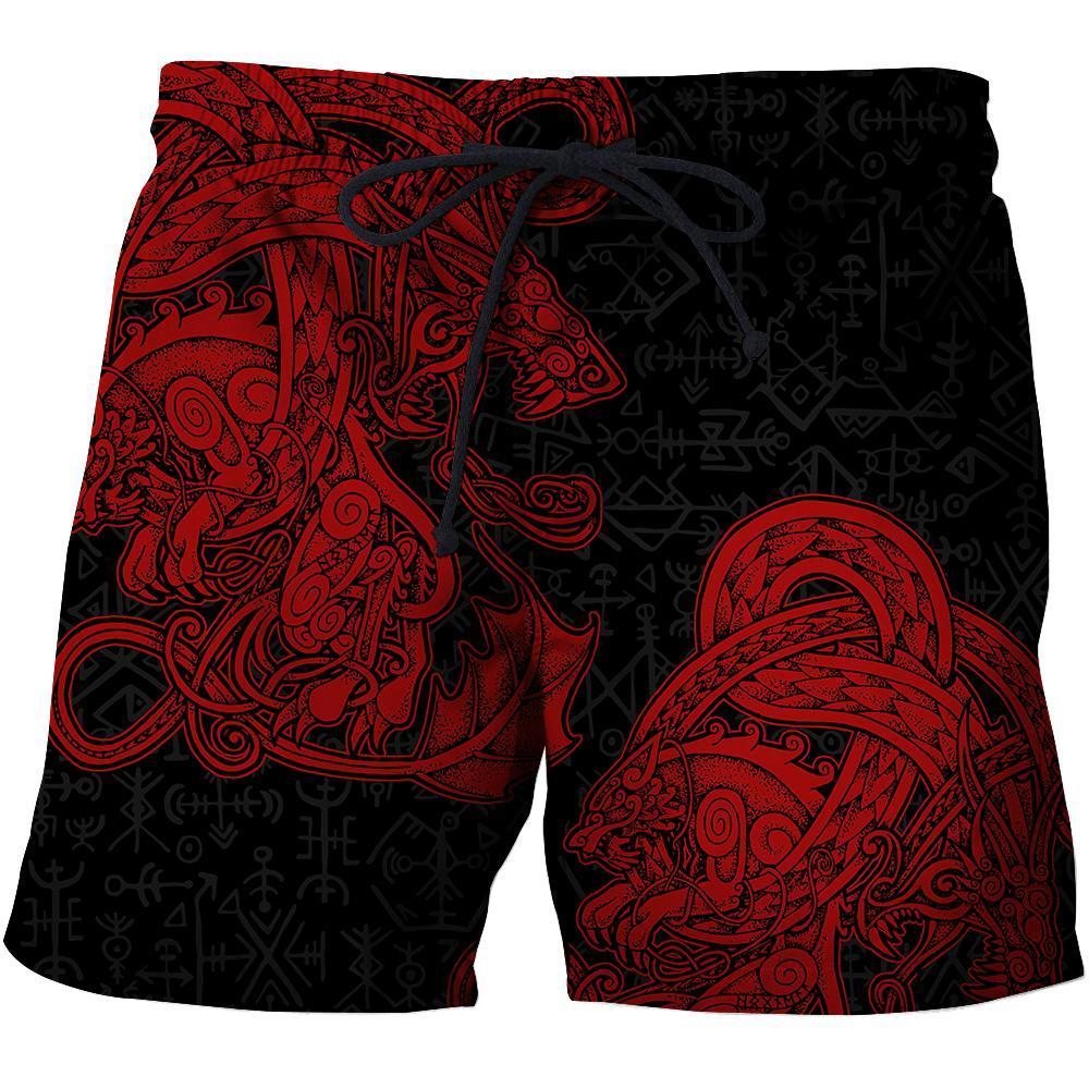 Viking Shorts - Jormungandr and Fenrir Vikings 3D RLT12
