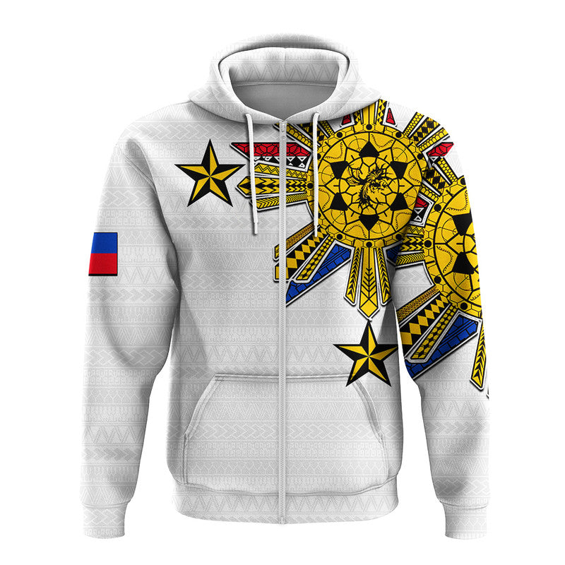 Custom Filipino Hoodie Tribal White Style LT6