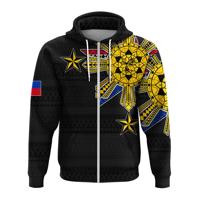 Custom Filipino Hoodie Tribal Black Style LT6