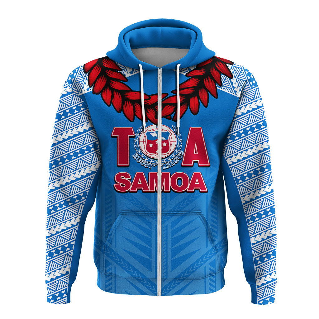Toa Samoa Ula Fla Rugby Hoodie Blue Sky Jersey 2022 LT6