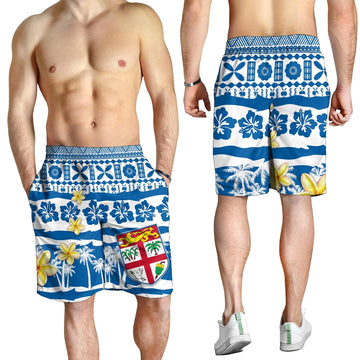 Fiji Polynesian Men Short Fijian Tapa Pattern LT13
