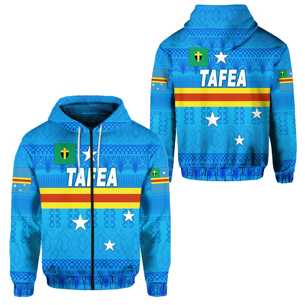 Tafea Province Zip Hoodie Vanuatu Pattern Traditional Style LT8