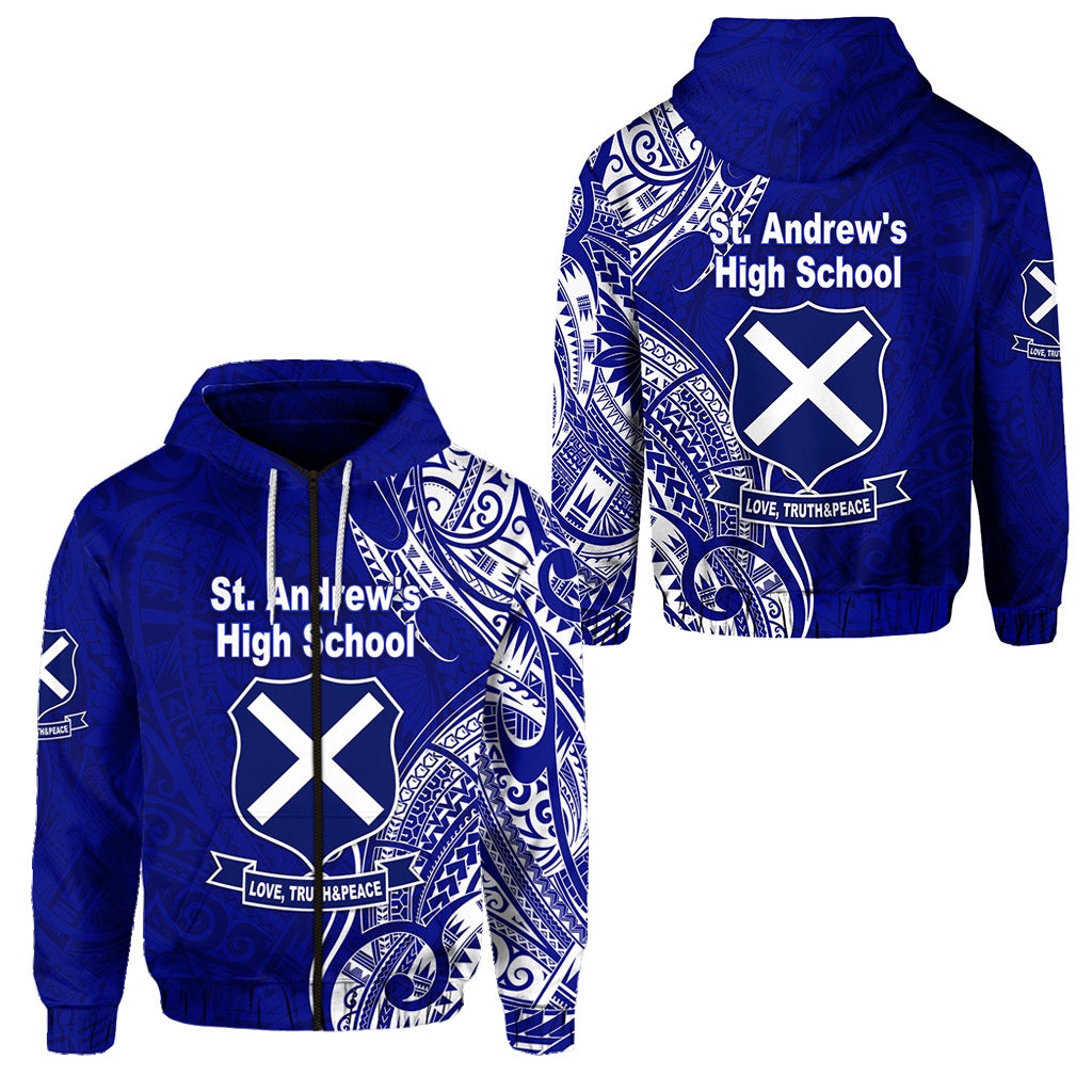 St. andrews High School Zip Hoodie Original Style LT8