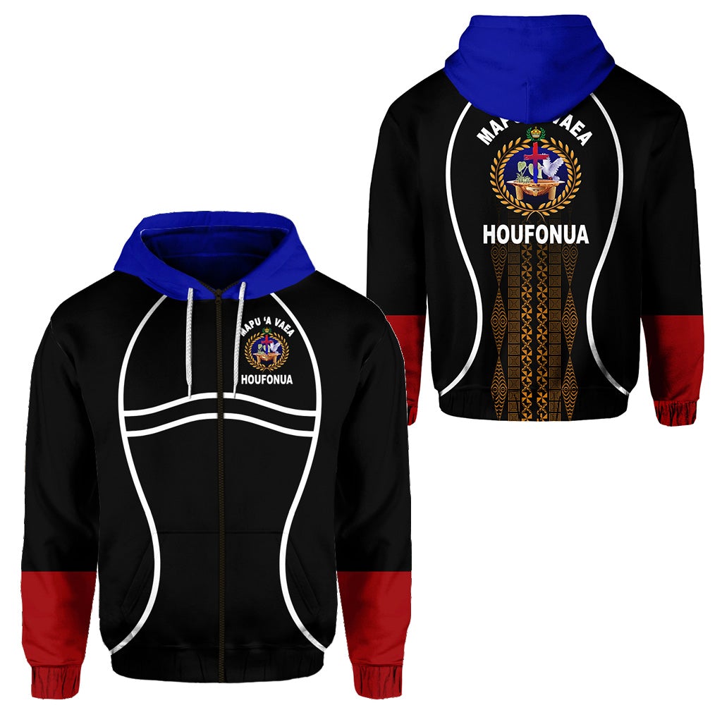 Tonga Mapu A Vaea Zip Hoodie Houfonua Original Style LT8
