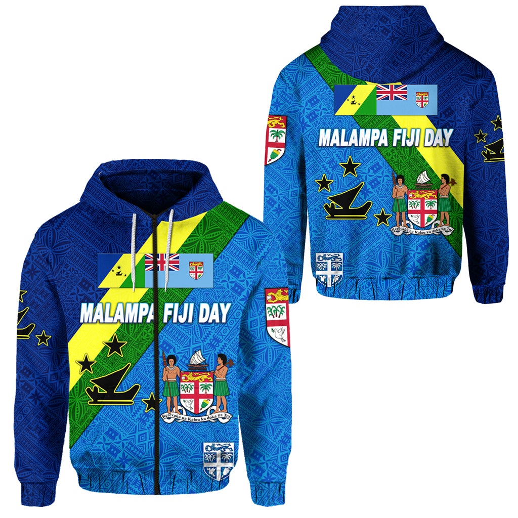 Vanuatu Malampa and Fiji Day Zip Hoodie October 10 LT8