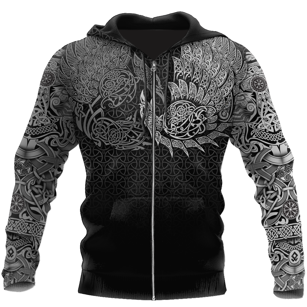Viking Zip Hoodie - Ravens Of Midgard Version 5 RLT12