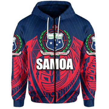 Samoa Polynesian Patterns Zip - Hoodie