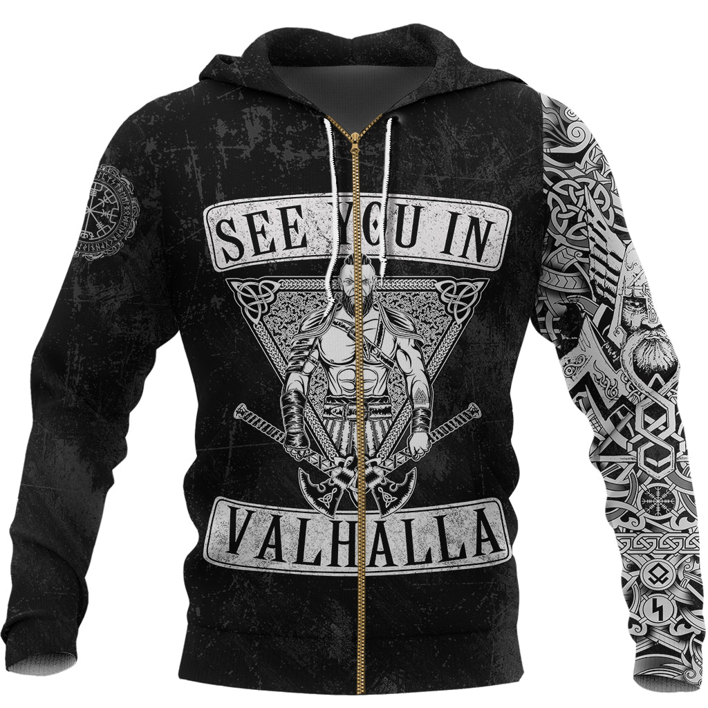 Viking Zip Hoodie See You In Valhalla RLT12